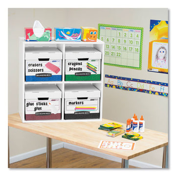 Bankers Box® R-kive Heavy-duty Storage Boxes, Letter-legal Files, 12.75" X 16.5" X 10.38", White-red, 12-carton freeshipping - TVN Wholesale